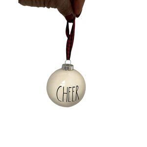 Rae‎ Dunn Christmas Ornament Beige Tree Ornament 3" Holiday Handmade
